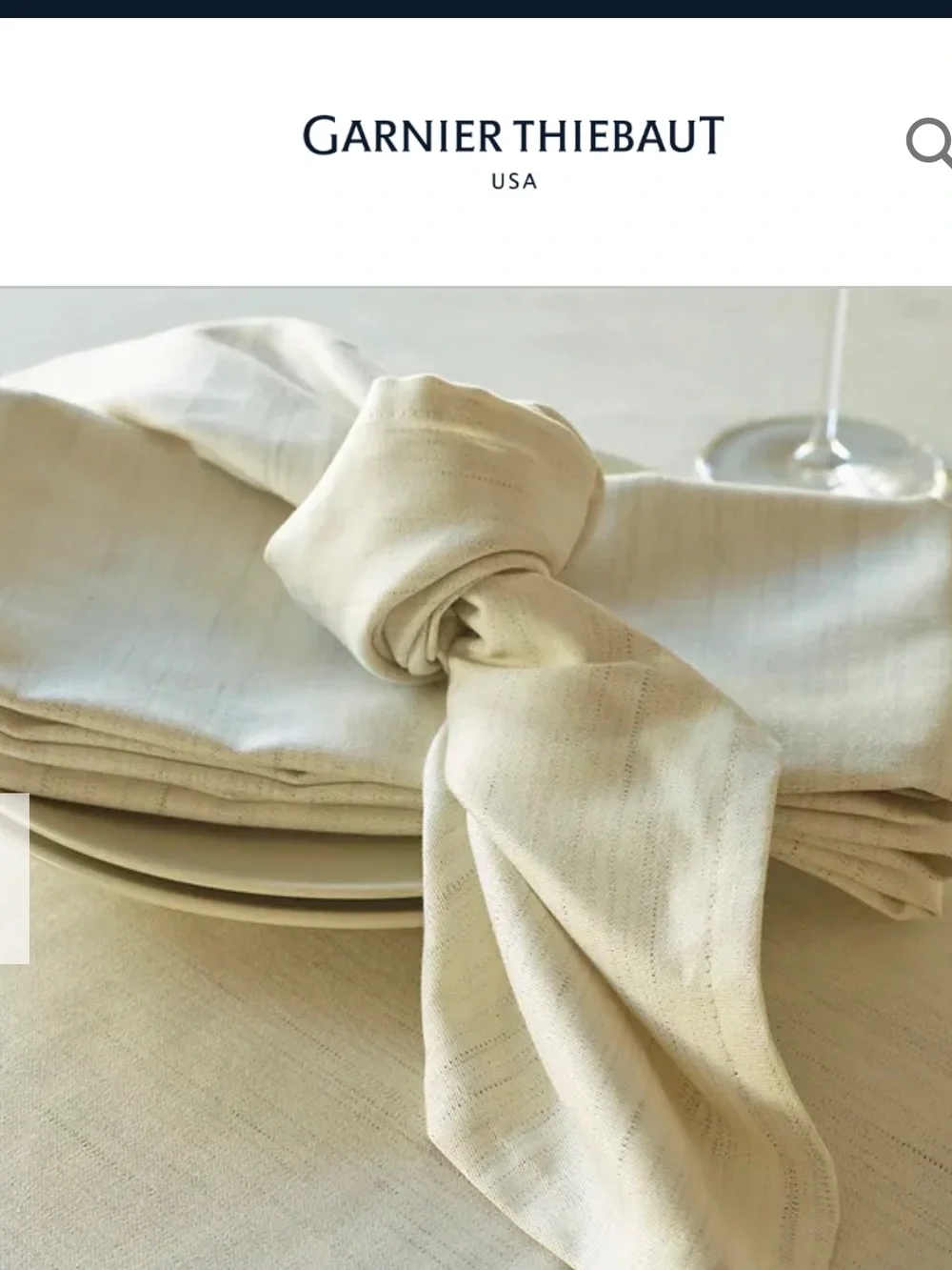 Garnier Thiebaut tan linen napkins set of 4